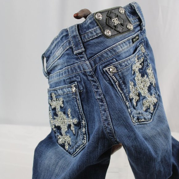 Miss Me Embellished Bling Boot Cut Jean, Size 27 - Picture 7 of 9
